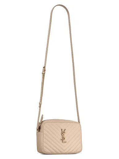 Saint Laurent Women's Lou Camera Crossbody Bag in Quilted Leather - Dark Beige | Thumbnail 2 Saint Laurent Women's Lou Camera Crossbody Bag in Quilted Leather - Dark Beige | Thumbnail 2