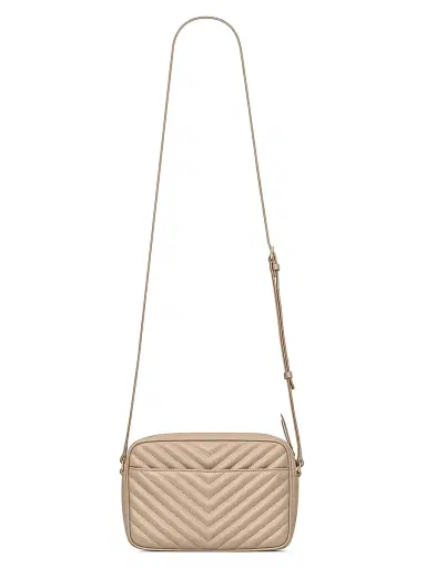 Saint Laurent Women's Lou Camera Crossbody Bag in Quilted Leather - Dark Beige | Thumbnail 4 Saint Laurent Women's Lou Camera Crossbody Bag in Quilted Leather - Dark Beige | Thumbnail 4