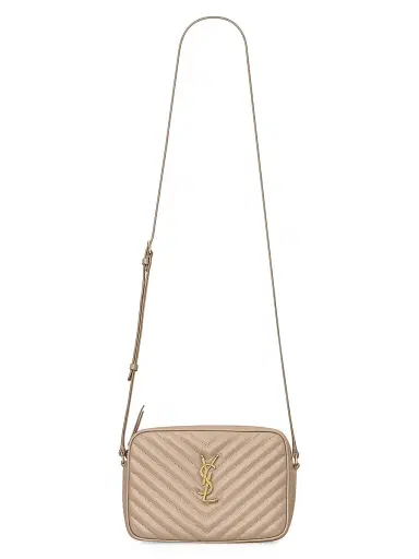 Saint Laurent Women's Lou Camera Crossbody Bag in Quilted Leather - Dark Beige | Thumbnail 1 Saint Laurent Women's Lou Camera Crossbody Bag in Quilted Leather - Dark Beige | Thumbnail 1