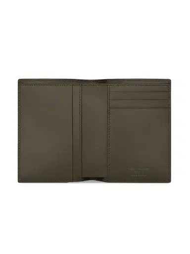 Saint Laurent Men's Credit Card Wallet in Smooth Leather - Light Musk | Thumbnail 2 Saint Laurent Men's Credit Card Wallet in Smooth Leather - Light Musk | Thumbnail 2