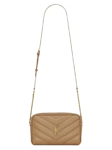 Saint Laurent Women's Loulou Camera Crossbody Bag in Lambskin - Natural Tan | Thumbnail 1 Saint Laurent Women's Loulou Camera Crossbody Bag in Lambskin - Natural Tan | Thumbnail 1