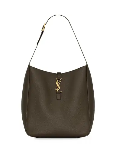 Saint Laurent Women's Le 5 à 7 Supple Shoulder Bag in Smooth Leather - Light Musk | Thumbnail 1 Saint Laurent Women's Le 5 à 7 Supple Shoulder Bag in Smooth Leather - Light Musk | Thumbnail 1