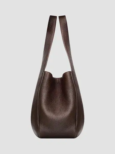 Saint Laurent Women's Le 5 a 7 Bea Tote Bag in Grained Leather - Marron Fonce | Thumbnail 5 Saint Laurent Women's Le 5 a 7 Bea Tote Bag in Grained Leather - Marron Fonce | Thumbnail 5