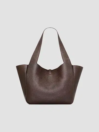 Saint Laurent Women's Le 5 a 7 Bea Tote Bag in Grained Leather - Marron Fonce | Thumbnail 6 Saint Laurent Women's Le 5 a 7 Bea Tote Bag in Grained Leather - Marron Fonce | Thumbnail 6