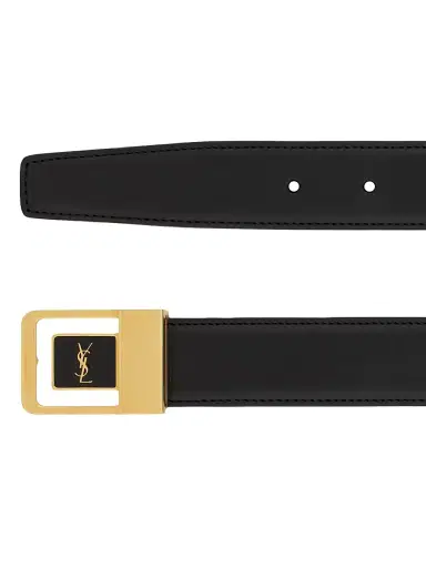 Saint Laurent Women's Female Buckle Belt in Lacquered Leather - Black | Thumbnail 4 Saint Laurent Women's Female Buckle Belt in Lacquered Leather - Black | Thumbnail 4