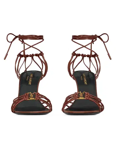 Saint Laurent Women's Babylone Sandals in Smooth Leather - Dark Brown - Size 6 | Thumbnail 3 Saint Laurent Women's Babylone Sandals in Smooth Leather - Dark Brown - Size 6 | Thumbnail 3
