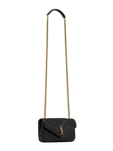 Saint Laurent Women's Loulou Mini Bag in Lambskin Leather - Black | Thumbnail 7 Saint Laurent Women's Loulou Mini Bag in Lambskin Leather - Black | Thumbnail 7