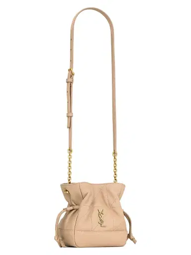 Saint Laurent Women's Jamie Mini Shoulder Pouch in Lambskin - Clear Beige | Thumbnail 3 Saint Laurent Women's Jamie Mini Shoulder Pouch in Lambskin - Clear Beige | Thumbnail 3