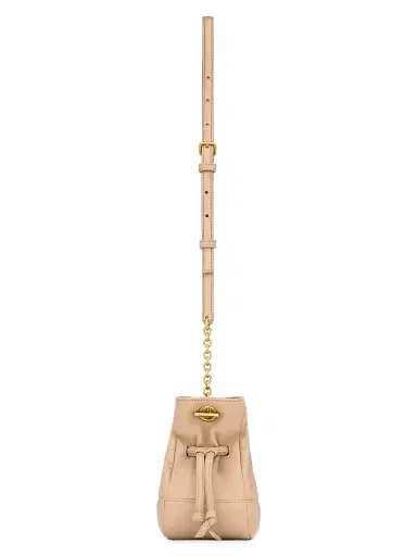 Saint Laurent Women's Jamie Mini Shoulder Pouch in Lambskin - Clear Beige | Thumbnail 4 Saint Laurent Women's Jamie Mini Shoulder Pouch in Lambskin - Clear Beige | Thumbnail 4