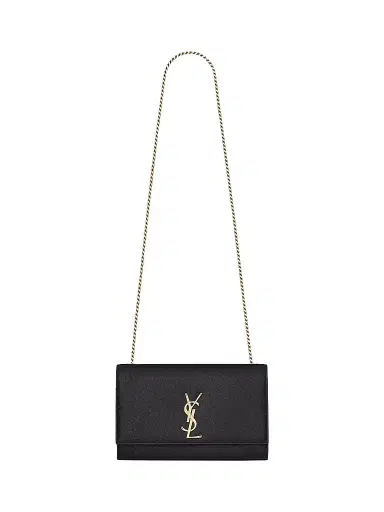 Saint Laurent Women's Kate in Grain De Poudre Embossed Leather - Black | Thumbnail 1 Saint Laurent Women's Kate in Grain De Poudre Embossed Leather - Black | Thumbnail 1