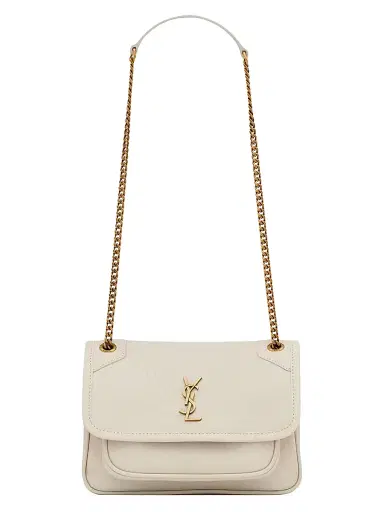 Saint Laurent Women's Niki Mini Bag in Grained Lambskin - Blanc Vintage | Thumbnail 1 Saint Laurent Women's Niki Mini Bag in Grained Lambskin - Blanc Vintage | Thumbnail 1