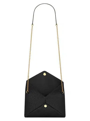 Saint Laurent Women's Cassandre Chain Pouch in Lambskin - Black | Thumbnail 2 Saint Laurent Women's Cassandre Chain Pouch in Lambskin - Black | Thumbnail 2