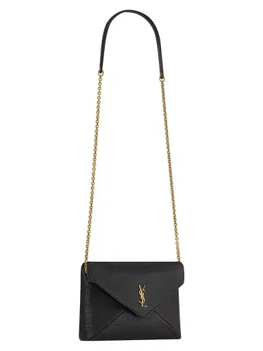 Saint Laurent Women's Cassandre Chain Pouch in Lambskin - Black | Thumbnail 3 Saint Laurent Women's Cassandre Chain Pouch in Lambskin - Black | Thumbnail 3