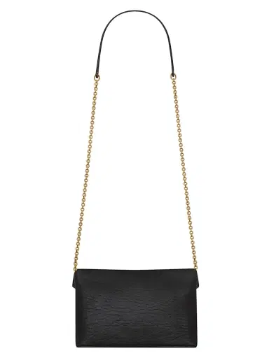 Saint Laurent Women's Cassandre Chain Pouch in Lambskin - Black | Thumbnail 5 Saint Laurent Women's Cassandre Chain Pouch in Lambskin - Black | Thumbnail 5