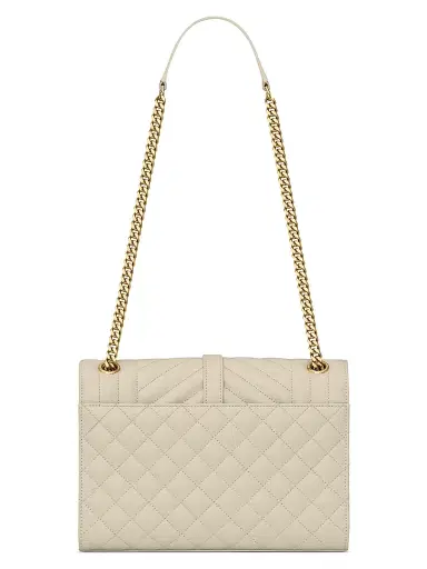 Saint Laurent Women's Envelope Chain Bag in Mix Matelassé - Crema Soft | Thumbnail 3 Saint Laurent Women's Envelope Chain Bag in Mix Matelassé - Crema Soft | Thumbnail 3