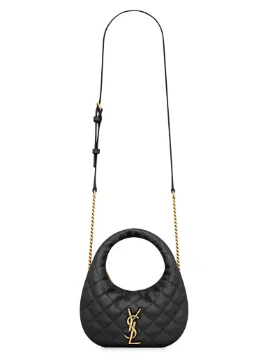 Saint Laurent Women's Icarino Mini Top Handle Bag in Quilted Nappa - Black | Thumbnail 1 Saint Laurent Women's Icarino Mini Top Handle Bag in Quilted Nappa - Black | Thumbnail 1