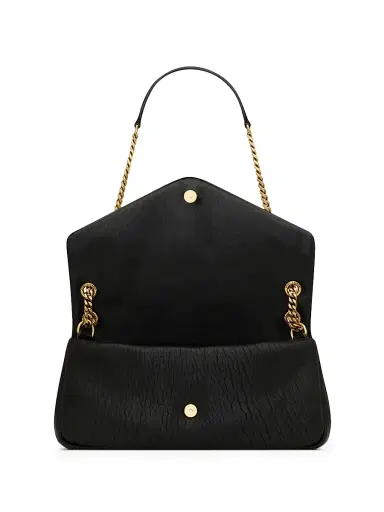 Saint Laurent Women's Calypso Shoulder Bag in Grained Lambskin - Black | Thumbnail 3 Saint Laurent Women's Calypso Shoulder Bag in Grained Lambskin - Black | Thumbnail 3