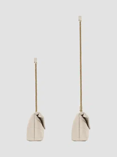 Saint Laurent Women's Puffer Toy Shoulder Bag in Quilted Lambskin - Blanc Vintage | Thumbnail 5 Saint Laurent Women's Puffer Toy Shoulder Bag in Quilted Lambskin - Blanc Vintage | Thumbnail 5