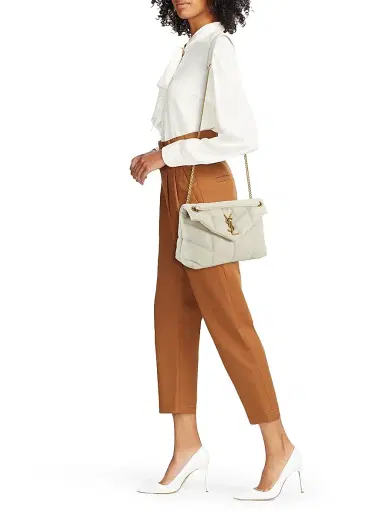 Saint Laurent Women's Puffer Shoulder Bag in Nappa Leather - Crema Soft | Thumbnail 3 Saint Laurent Women's Puffer Shoulder Bag in Nappa Leather - Crema Soft | Thumbnail 3