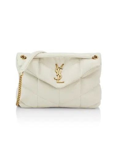 Saint Laurent Women's Puffer Shoulder Bag in Nappa Leather - Crema Soft | Thumbnail 1 Saint Laurent Women's Puffer Shoulder Bag in Nappa Leather - Crema Soft | Thumbnail 1