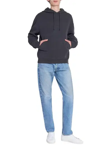 Saint Laurent Men's Logo Hoodie - Gris Fonce | Thumbnail 3 Saint Laurent Men's Logo Hoodie - Gris Fonce | Thumbnail 3