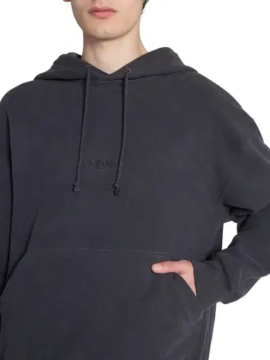 Saint Laurent Men's Logo Hoodie - Gris Fonce | Thumbnail 7 Saint Laurent Men's Logo Hoodie - Gris Fonce | Thumbnail 7