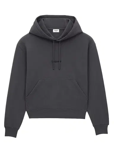 Saint Laurent Men's Logo Hoodie - Gris Fonce | Thumbnail 1 Saint Laurent Men's Logo Hoodie - Gris Fonce | Thumbnail 1