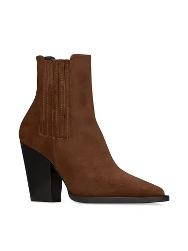 Saint Laurent Women's Theo Chelsea Boots in Suede | Thumbnail 2 Saint Laurent Women's Theo Chelsea Boots in Suede | Thumbnail 2