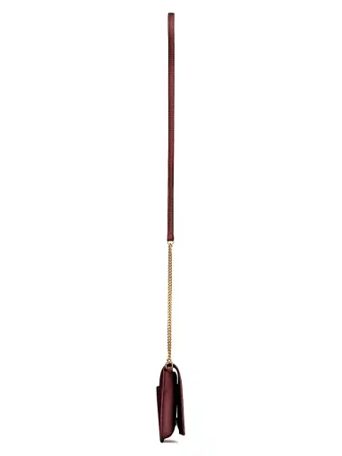 Saint Laurent Women's Cassandre Phone Holder with Strap in Smooth Leather | Thumbnail 4 Saint Laurent Women's Cassandre Phone Holder with Strap in Smooth Leather | Thumbnail 4
