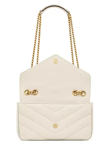 Saint Laurent Women's Loulou Shoulder Bag in Lambskin Leather - Blanc Vintage | Thumbnail 2 Saint Laurent Women's Loulou Shoulder Bag in Lambskin Leather - Blanc Vintage | Thumbnail 2