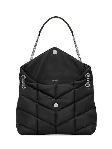 Saint Laurent Women's Puffer in Nappa Leather - Nero | Thumbnail 5 Saint Laurent Women's Puffer in Nappa Leather - Nero | Thumbnail 5