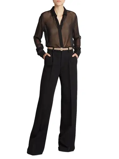 Saint Laurent Women's Cassandre Thin Belt with Square Buckle in Smooth Leather - Dark Beige | Thumbnail 3 Saint Laurent Women's Cassandre Thin Belt with Square Buckle in Smooth Leather - Dark Beige | Thumbnail 3