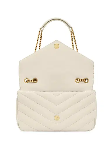 Saint Laurent Women's Loulou Shoulder Bag in Lambskin Leather - Blanc Vintage | Thumbnail 2 Saint Laurent Women's Loulou Shoulder Bag in Lambskin Leather - Blanc Vintage | Thumbnail 2