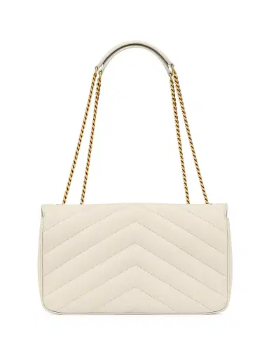 Saint Laurent Women's Loulou Shoulder Bag in Lambskin Leather - Blanc Vintage | Thumbnail 7 Saint Laurent Women's Loulou Shoulder Bag in Lambskin Leather - Blanc Vintage | Thumbnail 7