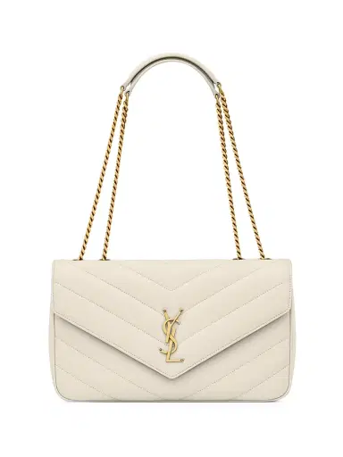 Saint Laurent Women's Loulou Shoulder Bag in Lambskin Leather - Blanc Vintage | Thumbnail 1 Saint Laurent Women's Loulou Shoulder Bag in Lambskin Leather - Blanc Vintage | Thumbnail 1