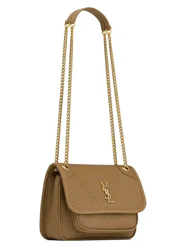 Saint Laurent Women's Niki Mini Bag in Grained Lambskin - Dark Cork | Thumbnail 4 Saint Laurent Women's Niki Mini Bag in Grained Lambskin - Dark Cork | Thumbnail 4