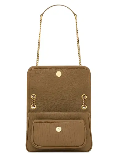 Saint Laurent Women's Niki Mini Bag in Grained Lambskin - Dark Cork | Thumbnail 6 Saint Laurent Women's Niki Mini Bag in Grained Lambskin - Dark Cork | Thumbnail 6