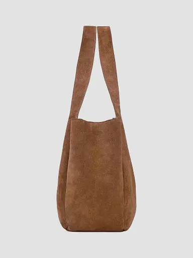 Saint Laurent Women's Le Bea in Suede Tote Bag - Caramel Cognac | Thumbnail 5 Saint Laurent Women's Le Bea in Suede Tote Bag - Caramel Cognac | Thumbnail 5