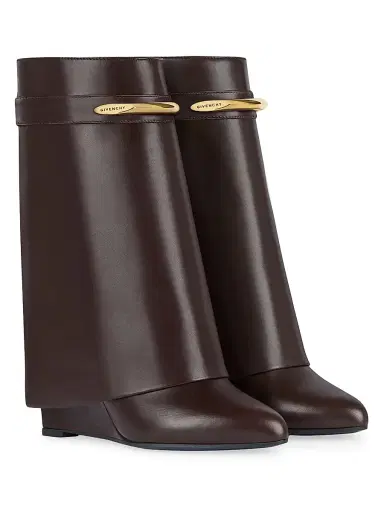 Givenchy Women's Shark Ankle Boots in Leather - Ebony Brown | Thumbnail 2 Givenchy Women's Shark Ankle Boots in Leather - Ebony Brown | Thumbnail 2
