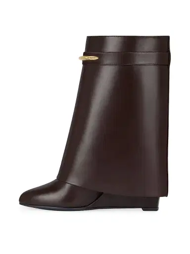Givenchy Women's Shark Ankle Boots in Leather - Ebony Brown | Thumbnail 3 Givenchy Women's Shark Ankle Boots in Leather - Ebony Brown | Thumbnail 3