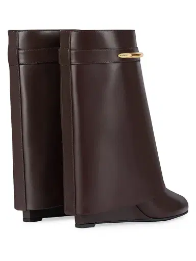Givenchy Women's Shark Ankle Boots in Leather - Ebony Brown | Thumbnail 4 Givenchy Women's Shark Ankle Boots in Leather - Ebony Brown | Thumbnail 4