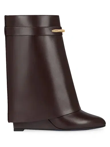 Givenchy Women's Shark Ankle Boots in Leather - Ebony Brown | Thumbnail 1 Givenchy Women's Shark Ankle Boots in Leather - Ebony Brown | Thumbnail 1