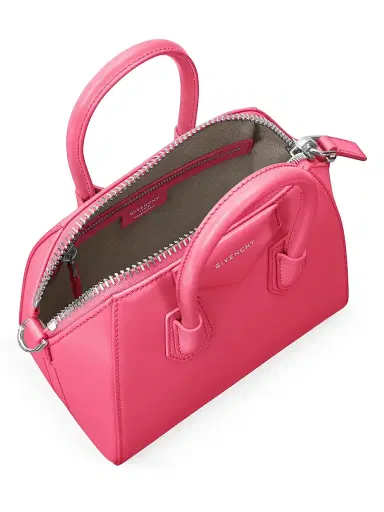 Givenchy Women's Mini Antigona Top Handle Bag in Box Leather - Bright Peach | Thumbnail 3 Givenchy Women's Mini Antigona Top Handle Bag in Box Leather - Bright Peach | Thumbnail 3