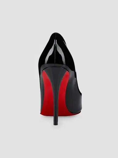 Christian Louboutin Women's Miss Z 100MM Patent Leather Pumps - Black | Thumbnail 3 Christian Louboutin Women's Miss Z 100MM Patent Leather Pumps - Black | Thumbnail 3