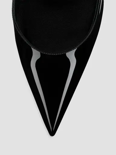 Christian Louboutin Women's Miss Z 100MM Patent Leather Pumps - Black | Thumbnail 4 Christian Louboutin Women's Miss Z 100MM Patent Leather Pumps - Black | Thumbnail 4