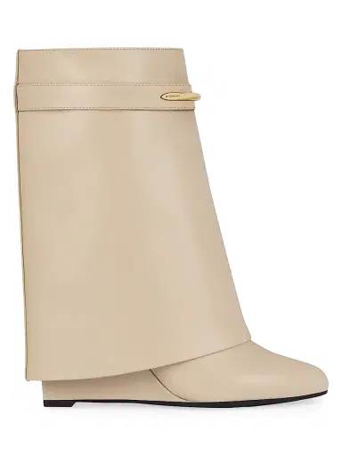 Givenchy Women's Shark Ankle Boots in Leather - Beige | Thumbnail 1 Givenchy Women's Shark Ankle Boots in Leather - Beige | Thumbnail 1
