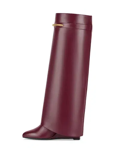 Givenchy Women's Shark Boots in Leather - Burgundy | Thumbnail 3 Givenchy Women's Shark Boots in Leather - Burgundy | Thumbnail 3