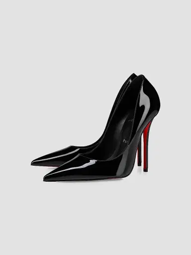 Christian Louboutin Women's Miss Z 120MM Patent Leather Pumps - Black - Size 11.5 | Thumbnail 2 Christian Louboutin Women's Miss Z 120MM Patent Leather Pumps - Black - Size 11.5 | Thumbnail 2