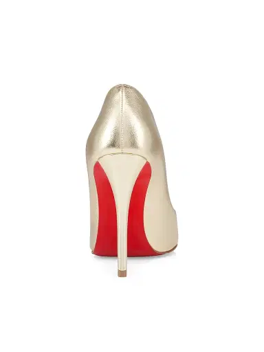 Christian Louboutin Women's Miss Z 0MM Leather Pumps - Gold | Thumbnail 3 Christian Louboutin Women's Miss Z 0MM Leather Pumps - Gold | Thumbnail 3