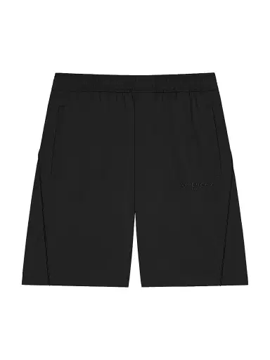Givenchy Men's Bermuda Shorts with Paris Jacquard - Black | Thumbnail 1 Givenchy Men's Bermuda Shorts with Paris Jacquard - Black | Thumbnail 1